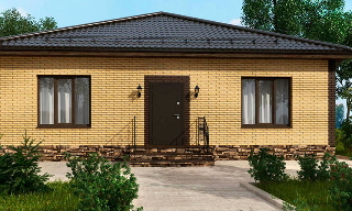 Проекты одноэтажных домов из кирпича | Строй-Бор - Бор от 3562 рублей